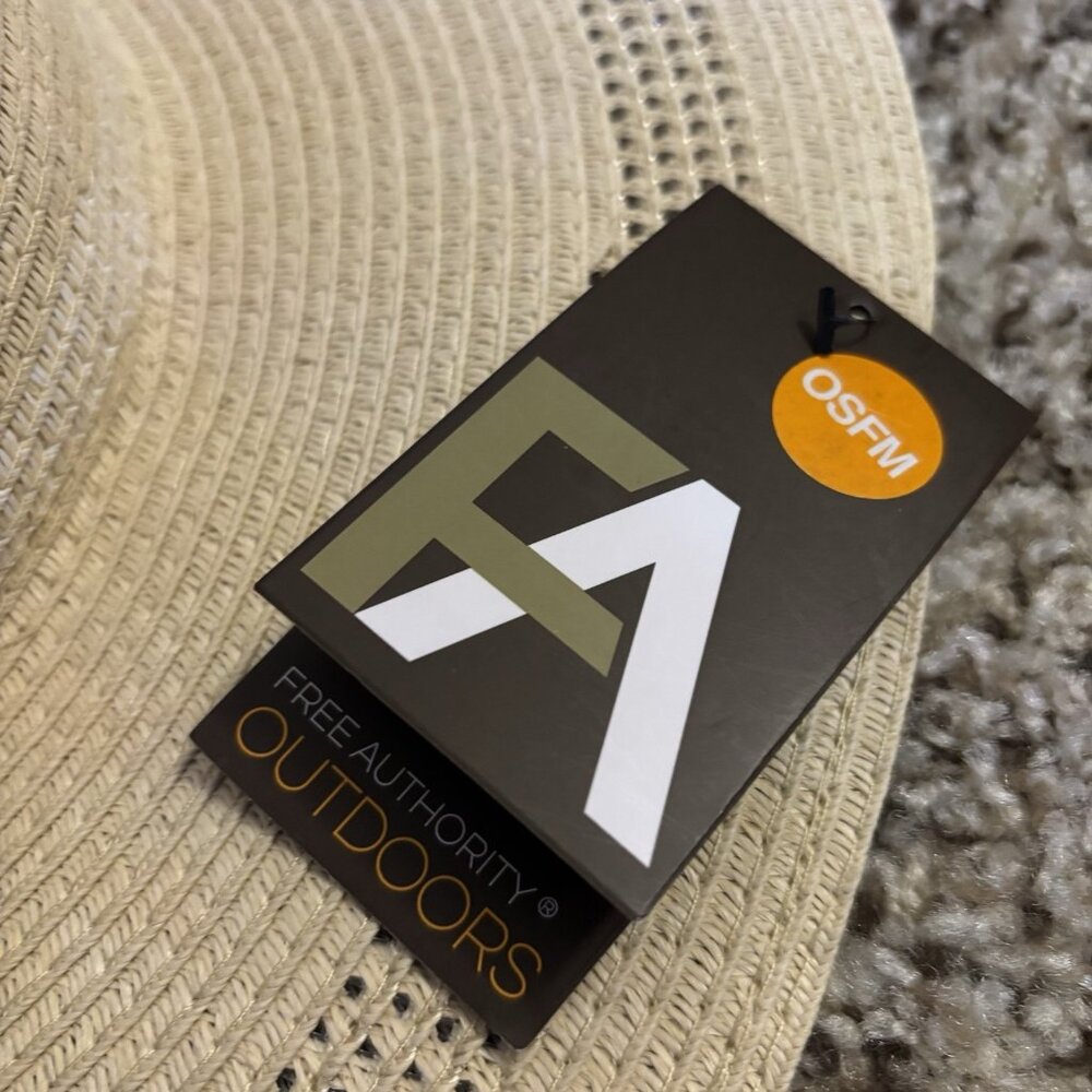 Free Authority Outdoor Woven Sun Beach Hat UPF 50+ Floppy - Picture 3 of 7